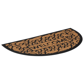 Door Mat Half Round 45x75 cm Rubber and Coir - Giant Lobelia