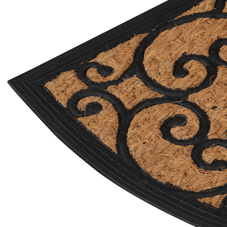 Door Mat Half Round 45x75 cm Rubber and Coir - Giant Lobelia