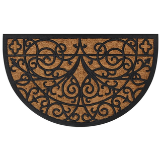 Door Mat Half Round 45x75 cm Rubber and Coir - Giant Lobelia