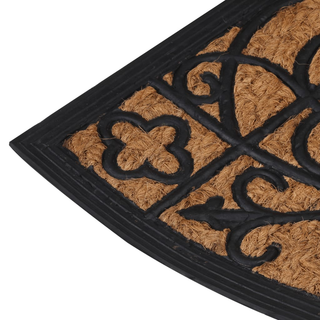 Door Mat Half Round 45x75 cm Rubber and Coir - Giant Lobelia