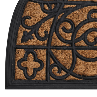 Door Mat Half Round 45x75 cm Rubber and Coir - Giant Lobelia