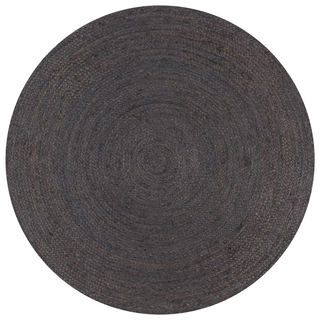 vidaXL Handmade Rug Jute Round 90 cm Dark Grey - Giant Lobelia