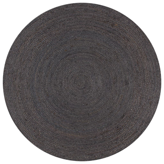 vidaXL Handmade Rug Jute Round 150 cm Dark Grey - Giant Lobelia