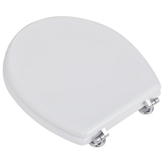 WC Toilet Seat MDF Lid Simple Design White - Giant Lobelia