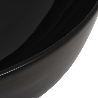 Basin Ceramic Round Black 41.5x13.5 cm - Giant Lobelia