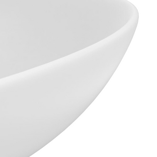 Bathroom Sink Ceramic Matt White Round - Giant Lobelia