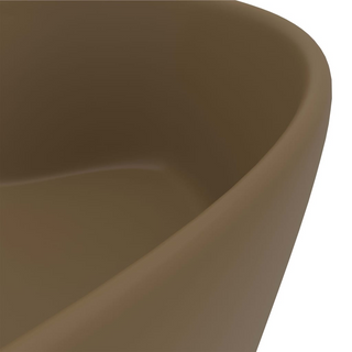 vidaXL Luxury Wash Basin with Overflow Matt Cream 36x13 cm Ceramic - Giant Lobelia