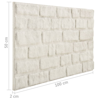 3D Wall Panels with White Brick Design 11 pcs EPS - Giant Lobelia