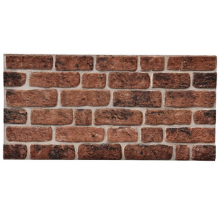 3D Wall Panels with Dark Brown Brick Design 11 pcs EPS - Giant Lobelia