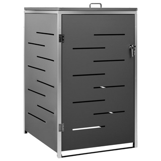 Single Wheelie Bin Shed 69x77.5x112.5 cm Stainless Steel - Giant Lobelia