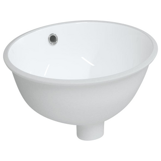 Bathroom Sink White 33x29x16.5 cm Oval Ceramic - Giant Lobelia