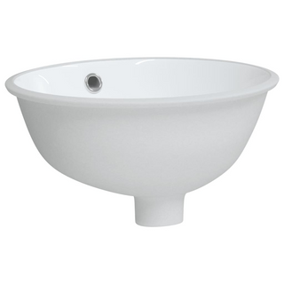 Bathroom Sink White 33x29x16.5 cm Oval Ceramic - Giant Lobelia