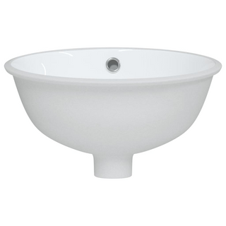 Bathroom Sink White 33x29x16.5 cm Oval Ceramic - Giant Lobelia