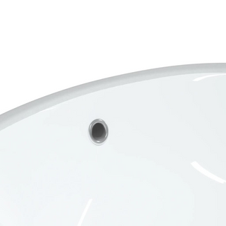 Bathroom Sink White 33x29x16.5 cm Oval Ceramic - Giant Lobelia