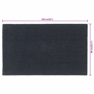 Door Mat Dark Grey 90x150 cm Tufted Coir - Giant Lobelia