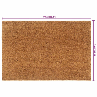 Door Mat Natural 60x90 cm Tufted Coir - Giant Lobelia