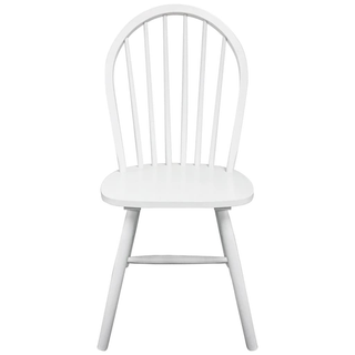 vidaXL Dining Chairs 4 pcs White Solid Rubber Wood - Giant Lobelia