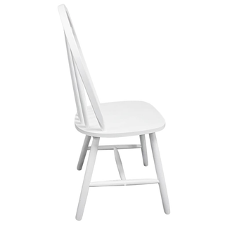 vidaXL Dining Chairs 4 pcs White Solid Rubber Wood - Giant Lobelia