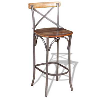 Bar Chair Solid Reclaimed Wood - Giant Lobelia