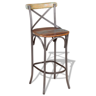 Bar Chair Solid Reclaimed Wood - Giant Lobelia