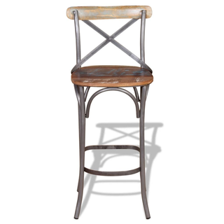 Bar Chair Solid Reclaimed Wood - Giant Lobelia