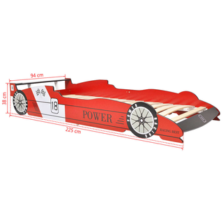 Children's Race Car Bed 90x200 cm Red - Giant Lobelia