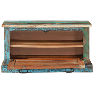 vidaXL Shoe Storage Bench Solid Reclaimed Wood - Giant Lobelia