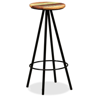 Bar Stools 4 pcs - Solid Reclaimed Wood - Industrial Style and Durability - Giant Lobelia