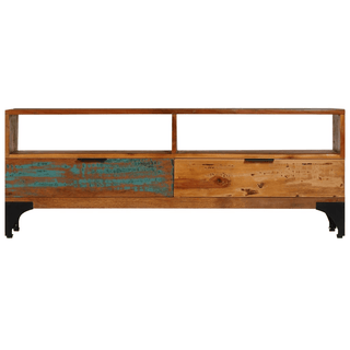 vidaXL TV Cabinet - Solid Reclaimed Wood, Vintage Style - Antique-Style Charm with Ample Storage Space - Giant Lobelia