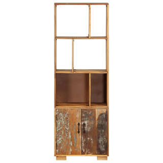 Bookshelf 60x35x180 cm - Solid Reclaimed Wood - Industrial Style - Enhance Your Space with Industrial Charm - Giant Lobelia