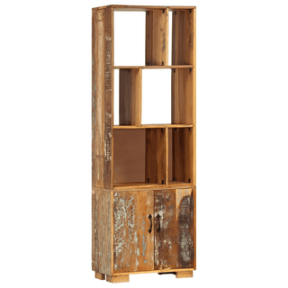 Bookshelf 60x35x180 cm - Solid Reclaimed Wood - Industrial Style - Enhance Your Space with Industrial Charm - Giant Lobelia