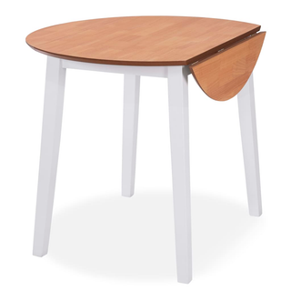 vidaXL Dining Set 3 Pieces MDF and Rubberwood White - Giant Lobelia