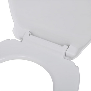 Toilet Seats with Soft Close Lids 2 pcs Plastic White - Giant Lobelia