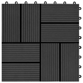 vidaXL 22 pcs Decking Tiles 30x30 cm 2 sqm WPC Black - Giant Lobelia