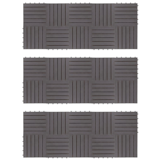 vidaXL Decking Tiles 30 pcs Grey Wash 30x30 cm Solid Acacia Wood - Giant Lobelia