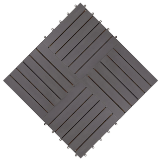 vidaXL Decking Tiles 30 pcs Grey Wash 30x30 cm Solid Acacia Wood - Giant Lobelia