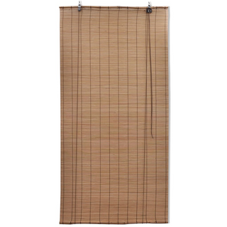 Bamboo Roller Blinds 2 pcs 150 x 220 cm Brown - Giant Lobelia