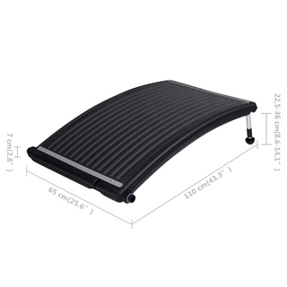 vidaXL Curved Pool Solar Heating Panels 2 pcs 110x65 cm - Giant Lobelia