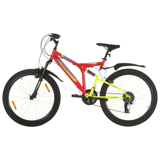 vidaXL Mountain Bike 21 Speed 26 inch Wheel 49 cm Red - Giant Lobelia