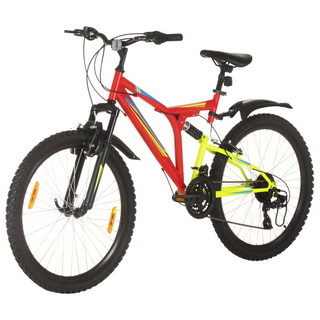 vidaXL Mountain Bike 21 Speed 26 inch Wheel 49 cm Red - Giant Lobelia