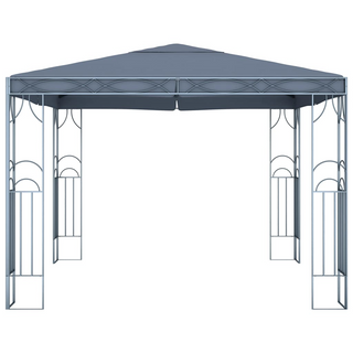 Gazebo with LED String Lights 300x300 cm Anthracite - Giant Lobelia