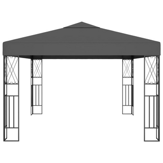 Gazebo with LED String Lights 3x4 m Anthracite Fabric - Giant Lobelia