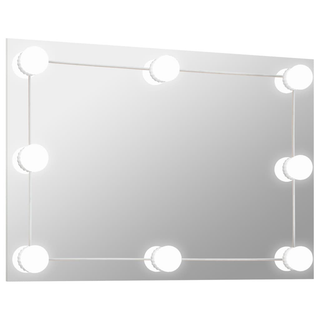 vidaXL Wall Mirror with LED Lights Rectangular Glass - Giant Lobelia