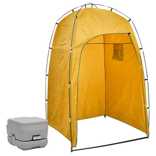 vidaXL Portable Camping Toilet with Tent 10+10 L - Giant Lobelia