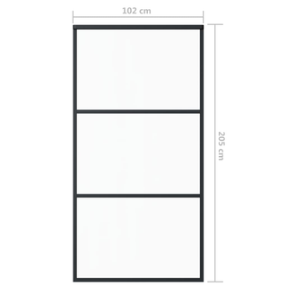 Sliding Door with Hardware Set ESG Glass&Aluminium 102x205 cm - Giant Lobelia