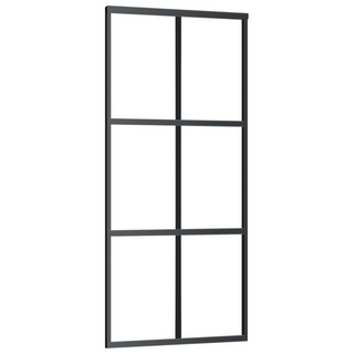 Sliding Door with Hardware Set ESG Glass&Aluminium 90x205 cm - Giant Lobelia