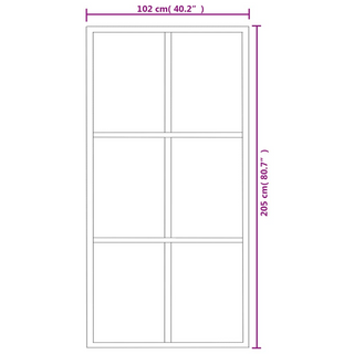 Sliding Door with Hardware Set ESG Glass&Aluminium 102x205 cm - Giant Lobelia