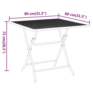 3 Piece Garden Dining Set Expanded Metal Mesh Anthracite - Giant Lobelia