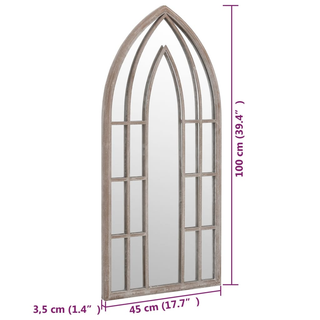 vidaXL Mirror Sand 100x45 cm Iron for Indoor Use - Giant Lobelia