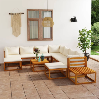 12 Piece Garden Lounge Set with Cushions Solid Wood Acacia (UK/IE/FI/NO only) - Giant Lobelia